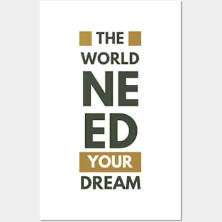 Dark Green and Brown Bold Typographic Posters and Art